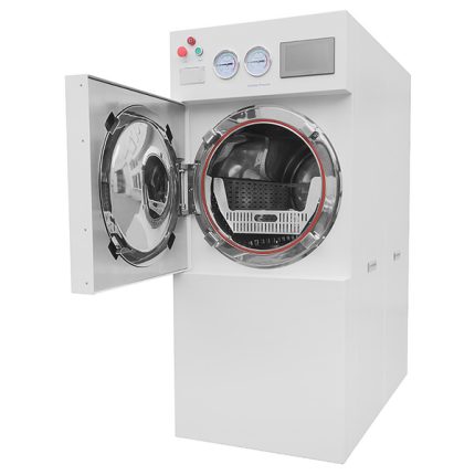 horizontālais autoklāvs ar iepriekšēju vakuumēšanu